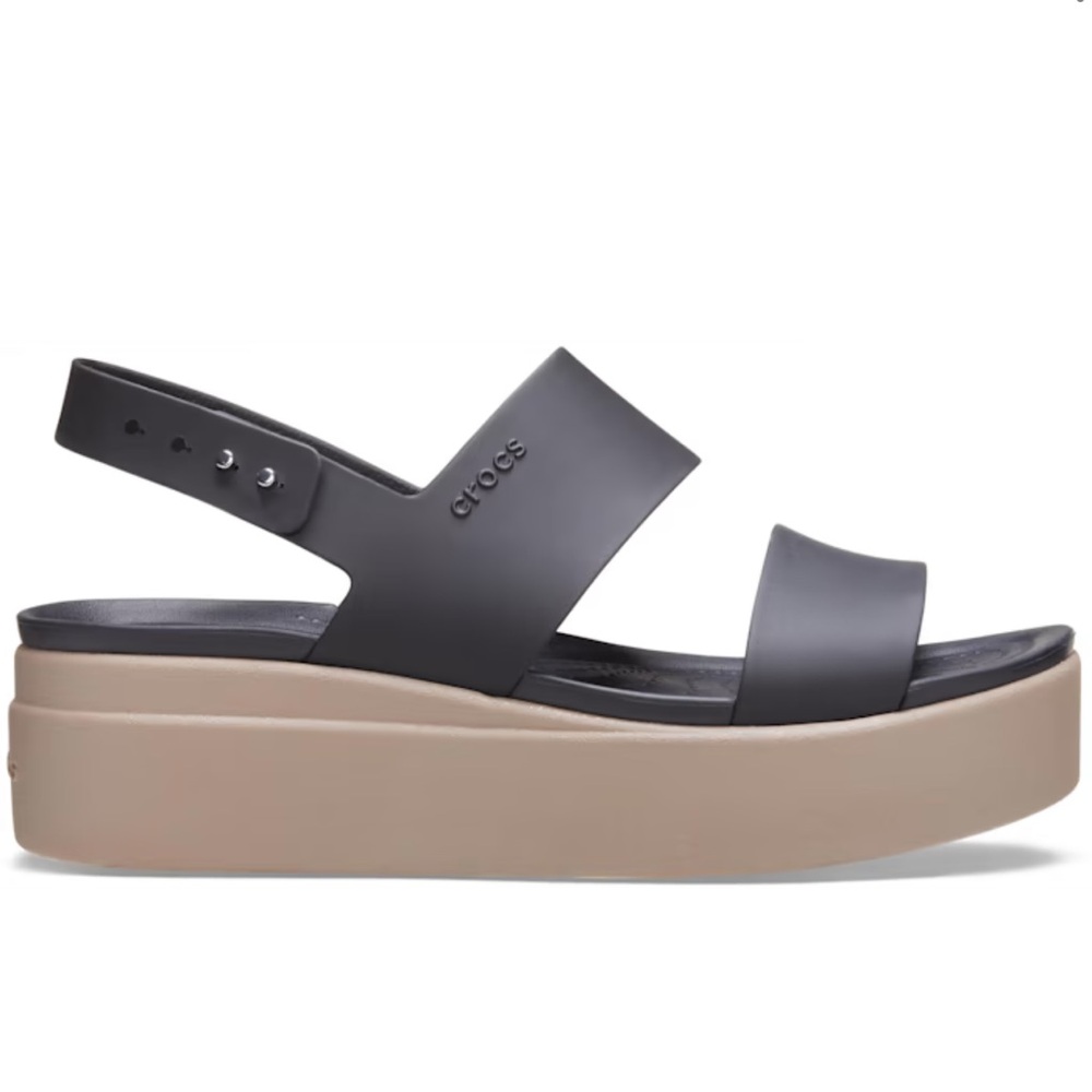 Brand new Crocs Women's Black and Tan Platform Sandals